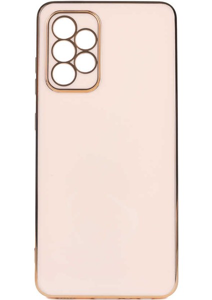 Galaxy A52 Kılıf Gold Köşeli Renkli Lüx Kapak