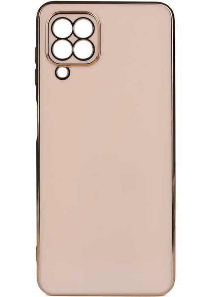 Galaxy M22 Kılıf Gold Köşeli Renkli Lüx Kapak