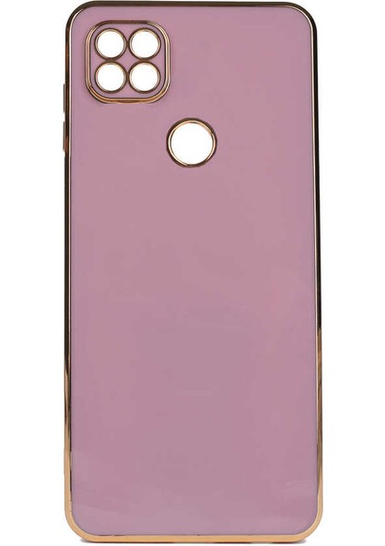 Xiaomi Redmi 9c Kılıf Gold Köşeli Renkli Lüx Kapak