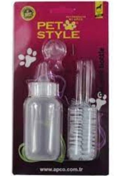 Pet Style Yavru Kedi Köpek Biberon Seti 50 ml