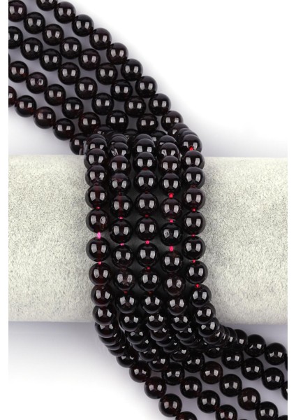 Granat Doğal Taş Dizi 8 mm Küre Kesim