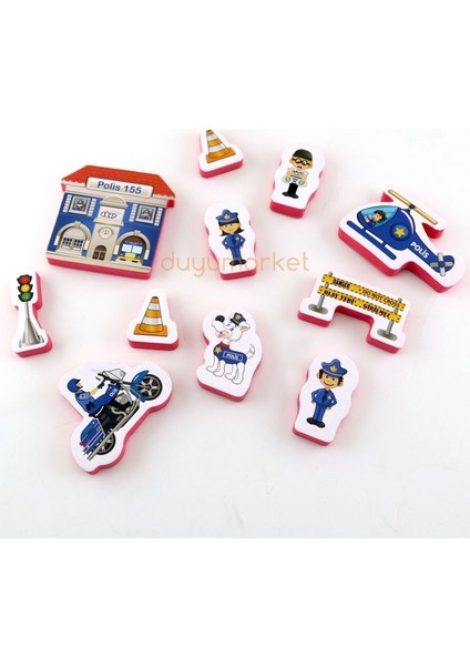 Duyu Market Konuşan Mini Play Set Polis