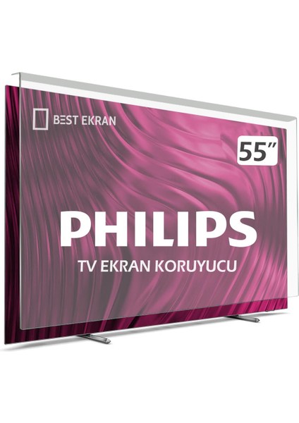 Philips 55PUS7956 Tv Ekran Koruyucu - Philips 55" Inç Kırılmaz Tv Ekran Koruyucu