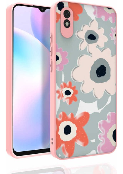 - Xiaomi Redmi 9A Uyumlu Kılıf Desenli Kamera Korumalı Parlak Nora Kapak