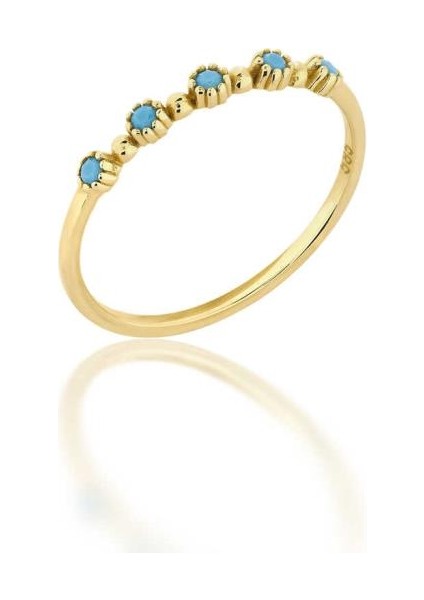 Firuze Tohum Sıralı Yüzük