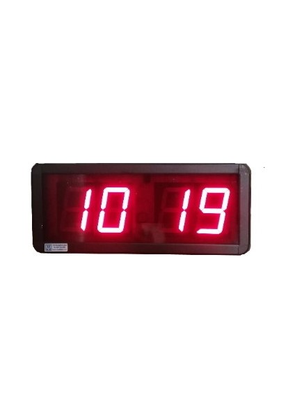 Sanec Dijital Duvar Saati 12 x 30 cm - Kırmızı