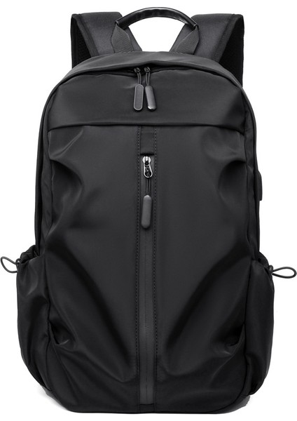 Erkek Iş Gündelik Bilgisayar Çantası USB Şarj Edilebilir Sırt Çantası (Yurt Dışından)