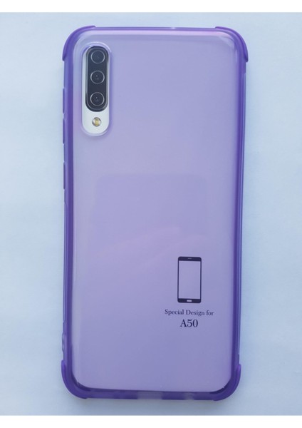 Samsung Galaxy A30S/A50 Darbe Emicili Renkli Şeffaf Kılıf