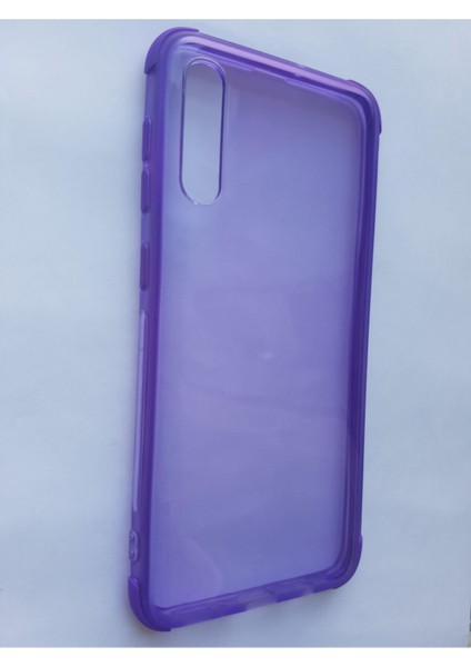 Samsung Galaxy A30S/A50 Darbe Emicili Renkli Şeffaf Kılıf