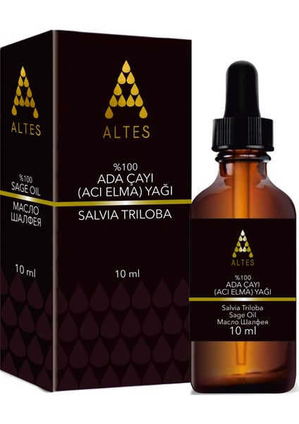 %100 Saf Adaçayı ( Elma ) Uçucu Yağı / Sage Oil / Salvia Triloba 10ML