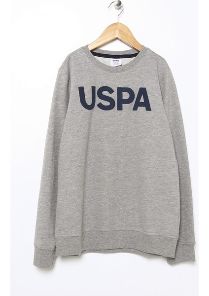 Düz Erkek Çocuk Gri Melanj Sweatshirt JEREMYKIDSK022