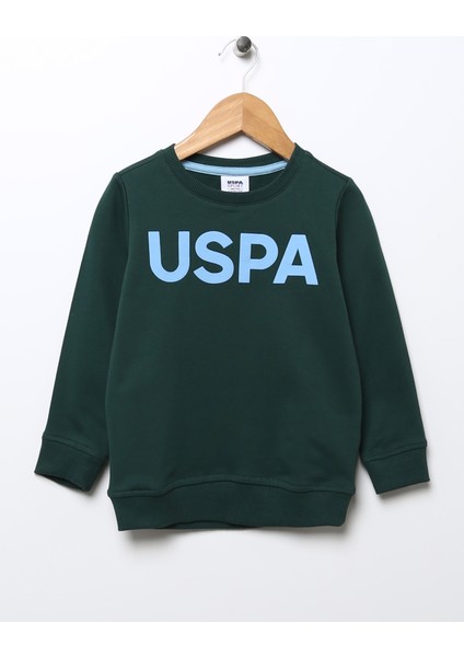 Düz Erkek Çocuk Yeşil Sweatshirt JEREMYKIDSK022