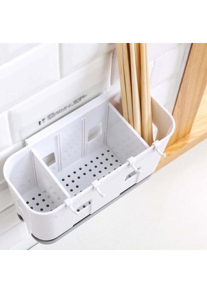 Duvara Monte Çatal Süzgeç Raf Damla Tepsi Eşyaları ile Organizatör Kaşık Çatal Çubuklarını Tutucu Caddy Mutfak Gadget Depolama | Depo Tutucular ve raflar (Yurt Dışından)