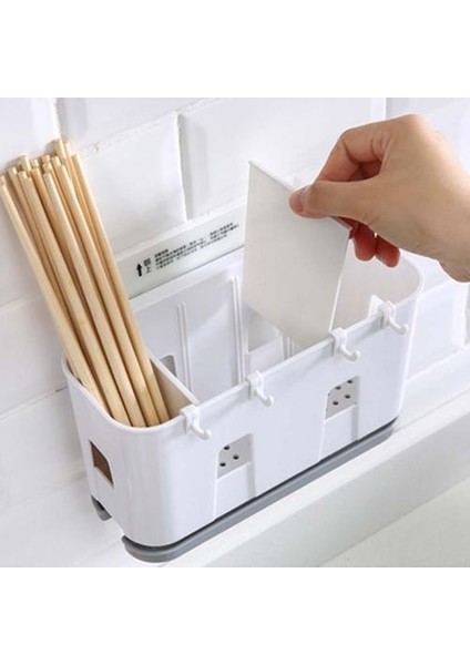 Duvara Monte Çatal Süzgeç Raf Damla Tepsi Eşyaları ile Organizatör Kaşık Çatal Çubuklarını Tutucu Caddy Mutfak Gadget Depolama | Depo Tutucular ve raflar (Yurt Dışından)