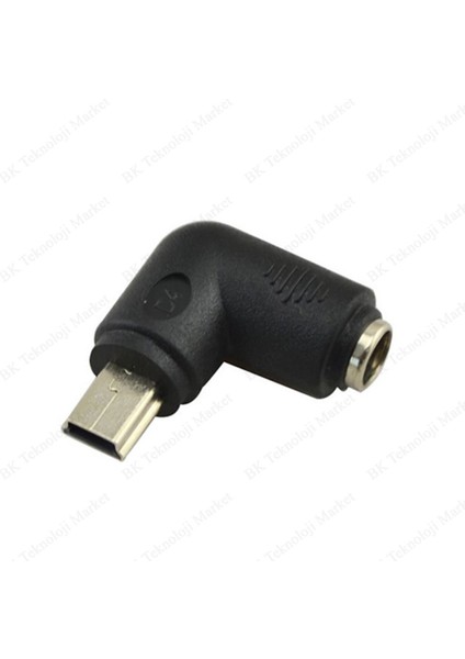 Dc Barrel Jack Mini USB Erkek Konnektör Adaptörü 5.5mm / 2.1mm
