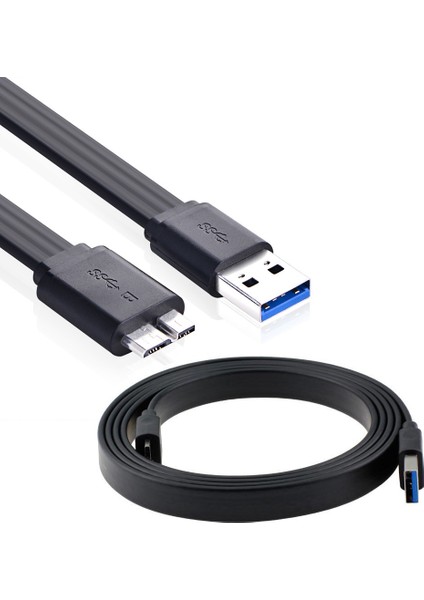 BK Teknoloji USB 3.0 Micro-B Flat Data/şarj Kablosu