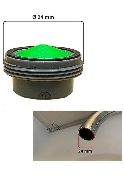 Gizli Perlatör Aparatı Batarya Musluk Ağız Filtresi 24 mm