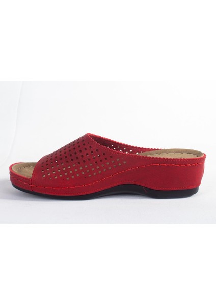 DZA37-1825 Kırmızı Günlük Ortopedik Kadın Terlik modelleri