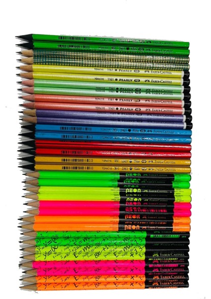 Kaliteli 12 Adet Kurşun Kalem Renkli ve Neon Seçenekleriyle Eğlenceli Çizimler İçin