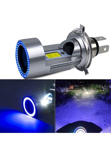 H4 25W 3000LM Süper Parlak 6000K Ampul Motosiklet LED Far - Gri (Yurt Dışından)
