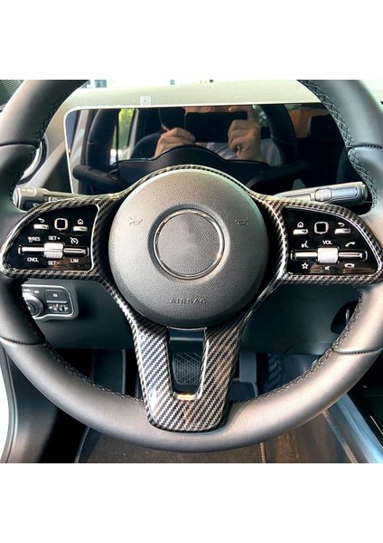 Araba Karbon Fiber Direksiyon Paneli Kapak Trim Mercedes A Bceg Cla Glb Sınıfı W177 W247 W205 W213 C118 W118 (Yurt Dışından) modelleri