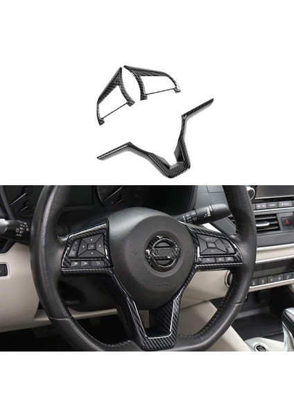 Rogue Altima Sentra Kicks Için Karbon Fiber Direksiyon Dekorasyon Kapak Çerçeve Trim Leaf Versa Aksesuarları (Yurt Dışından) fiyatları
