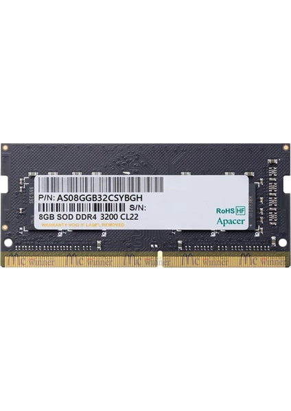 8gb (1X8GB) 3200MHZ CL22 Ddr4 Notebook Sodımm Ram (ES.08G21.GSH)