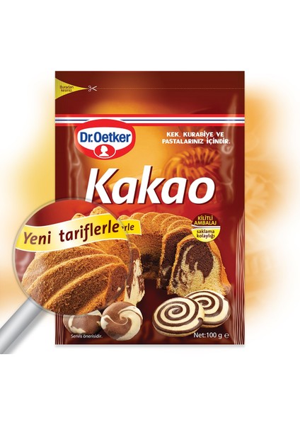 Dr.Oetker Kilitli Poşet Kakao 100 Gr