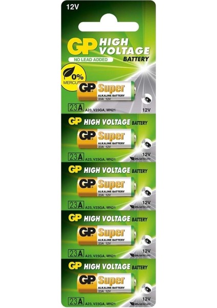 Pil 23A 12V Alkalin 5'li Gp
