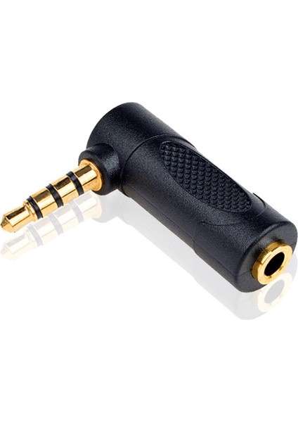 BK Teknoloji 90 Derece Açılı 3.5mm 1/8" Trrs Erkek To 3.5mm 1/8" Trs Dişi Ses Adaptörü