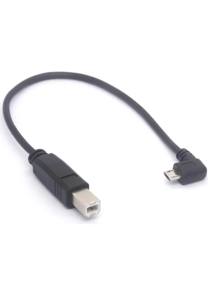 BK Teknoloji 90 Derece Açılı Micro USB Standart Usb-B Tipi Yazıcı Sabit Disk Kablosu