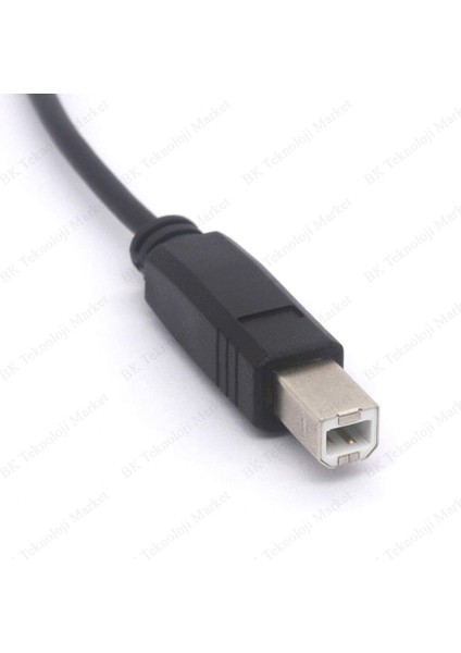 BK Teknoloji 90 Derece Açılı Micro USB Standart Usb-B Tipi Yazıcı Sabit Disk Kablosu