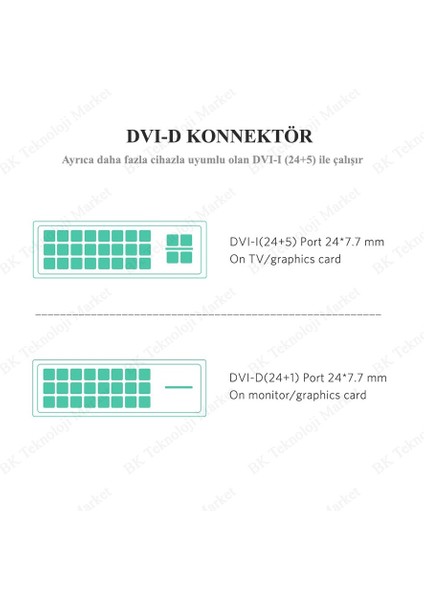 DVI 24+1 To HDMI Çift Yönlü DVI To HDMI Kablo - 3 Metre
