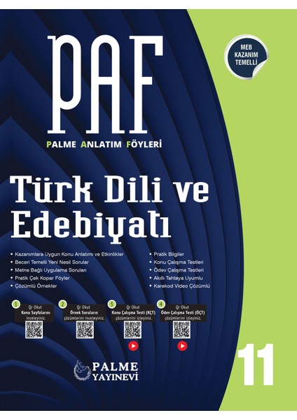 PAF 11. Sınıf Türk Dili ve Edebiyatı Konu Anlatım Föyleri Kurumsal