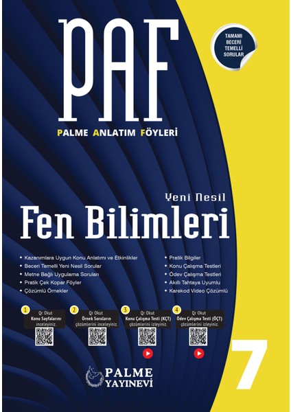 PAF 7. Sınıf Fen Bilimleri Anlatım Föyleri Kurumsal