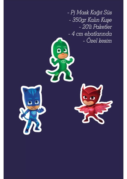 Pj Mask Kağıt Figür Objeler