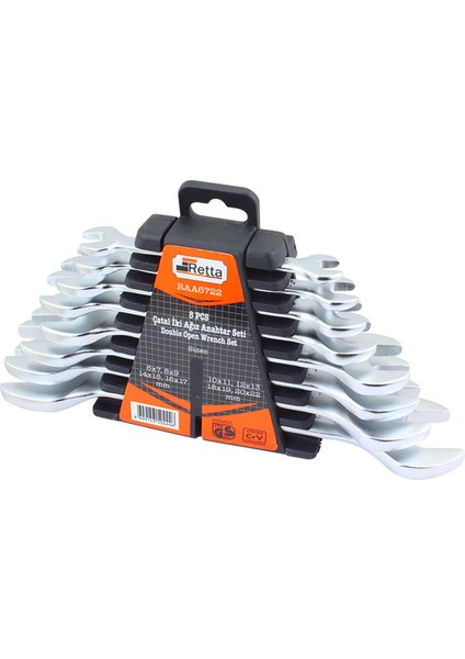 Retta Anahtar Takımı Açıkağız 8 Parça (RAA6722)