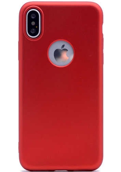 Apple iPhone Xs Kılıf Premier Esnek Lüx Silikon Kırmızı