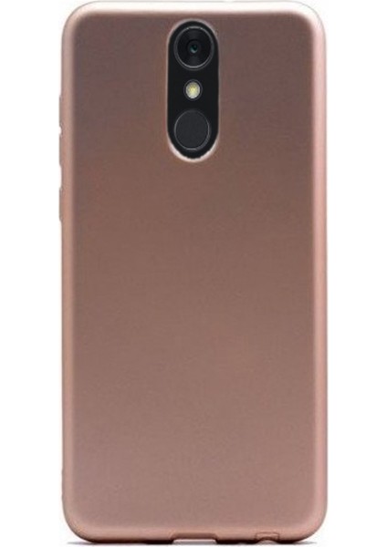 Apsuwa Lg Q7 Plus Kılıf Premier Esnek Yumuşak Lüx Silikon Gold
