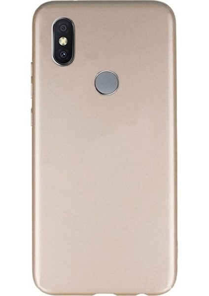 Xiaomi Mi Max 3 Kılıf Premier Lüx Silikon+Nano Glass Gold