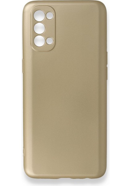 Oppo Reno 4 Kılıf Ultra Elastik Silikon Rubber Premier Gold