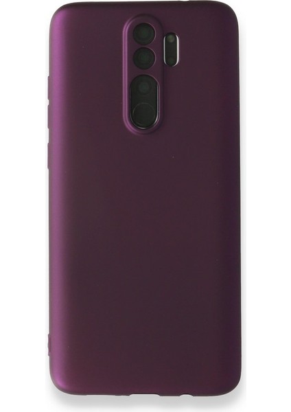 Xiaomi Redmi Note 8 Pro Kılıf Ultra Elastik Silikon Rubber Premier Mürdüm