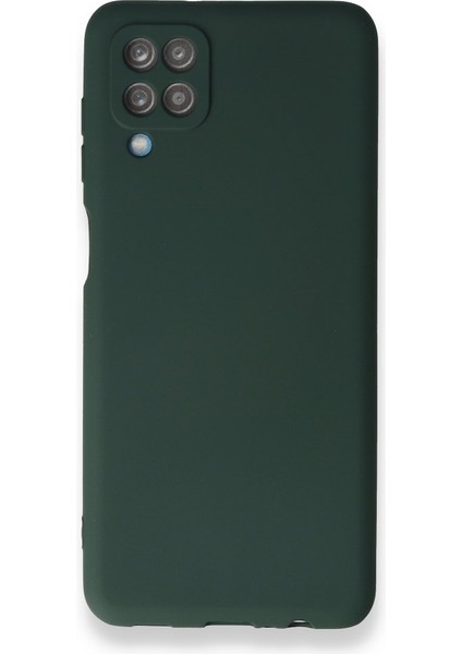 Apsuwa Samsung Galaxy A12 Kılıf Ultra Elastik Silikon Rubber Premier Koyu Yeşil