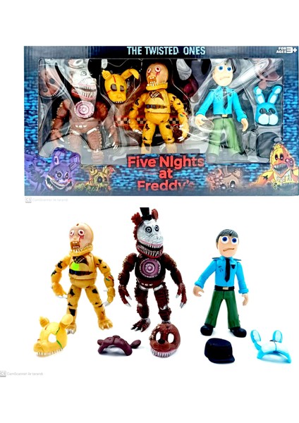 PopŞeker Five Nlghts At Freddy's Fnaf 3'lü Karakter Freddy's Figürleri ve Aksesuarları Işıklı