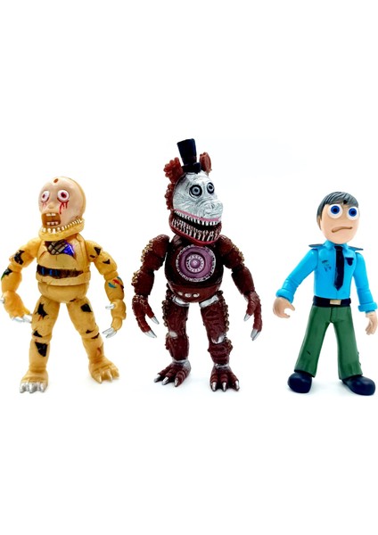 PopŞeker Five Nlghts At Freddy's Fnaf 3'lü Karakter Freddy's Figürleri ve Aksesuarları Işıklı modelleri