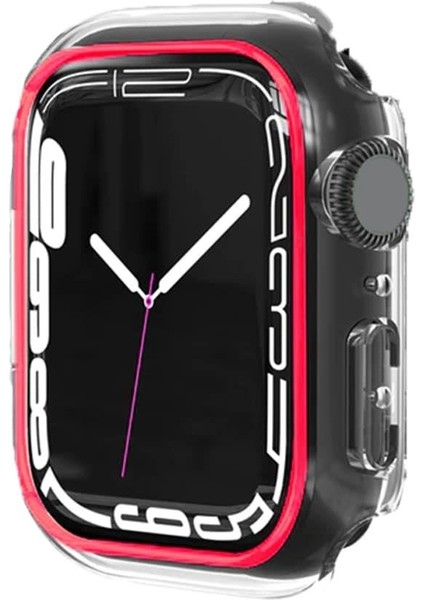 Apple Watch 42MM Fosforlu Kasa ve Ekran Koruyucu Pembe