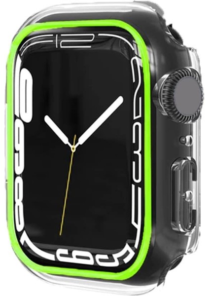 Apple Watch 42MM Fosforlu Kasa ve Ekran Koruyucu Açık Yeşil