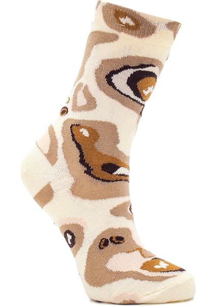 Pizza Pepperoni Desenli Renkli Unisex Çorap 4 Çift indirimleri