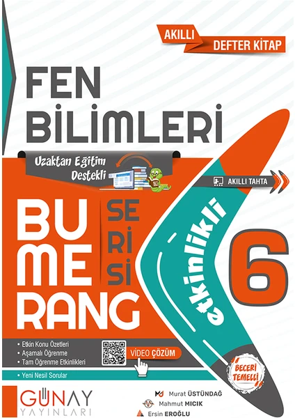 Günay Yayınları Gün&Ay Yayınları 6. Sınıf Bumerang Etkinlikli Fen Bilimleri