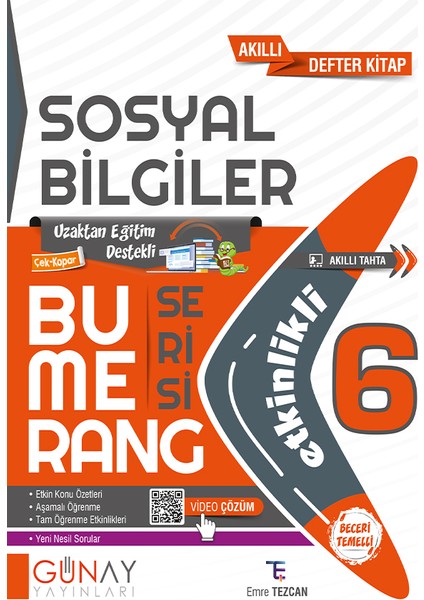 Günay Yayınları Gün&Ay Yayınları 6. Sınıf Bumerang Etkinlikli Sosyal Bilgiler